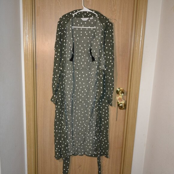 Seraphine Bless Green Polka Dot Maternity & Nursing Shirt Dress Wrap Dress - Picture 15 of 16